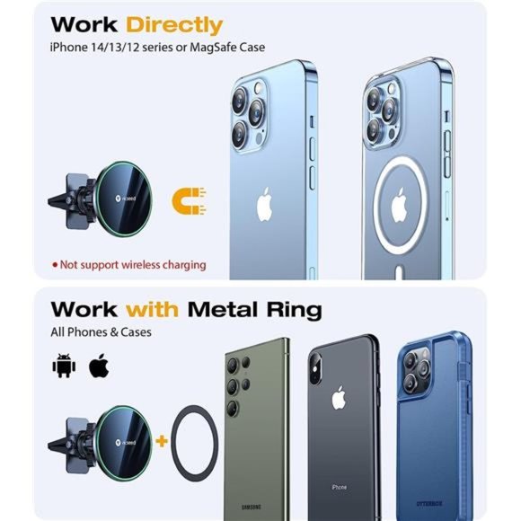 Car Mount Dash -  Magnetic Phone Holder for Car 3 in 1 Car Phone Holders - Picture 4 of 6